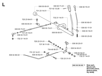 Controls 3 Diagram and Parts List for R11 (953519401)(2006-01) Husqvarna Lawn Tractor