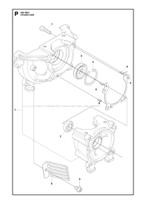Crankcase Diagram and Parts List for 543RBX 20130500001 - 20154400000 Husqvarna Brush Cutter