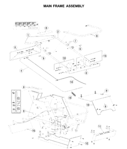 Mainframe, Left Side Diagram and Parts List for SC18 2001-03 Husqvarna Lawn Tractor Accessories