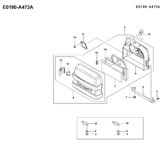 Air Filter Diagram and Parts List for R18PRO (953521901)(2007-03) Husqvarna Lawn Tractor