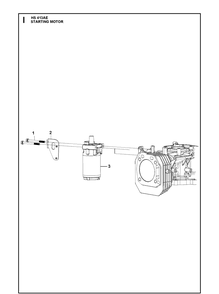 Starting Motor Diagram and Parts List for 529666001 2021-01 Husqvarna Engine
