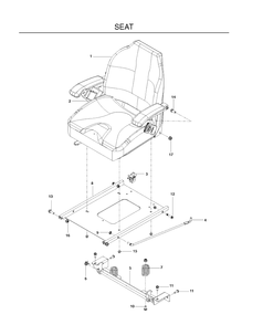 Seat Diagram and Parts List for P-ZT4822FSCARB (966663801)(2010-11) Husqvarna Lawn Mower