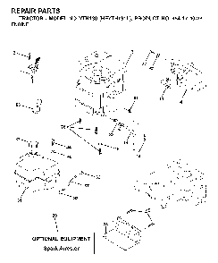 Engine And Cutting Equipment Diagram and Parts List for YTH130 (HEYTH130L, 954170026)(2001-09) Husqvarna Lawn Tractor