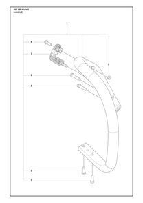 Handle Diagram and Parts List for 560XPMARKII  Husqvarna Chainsaw