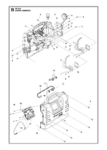 Wiring Harness Diagram and Parts List for PP220 (20163400001 & Above)(2016) Husqvarna Miscellaneous
