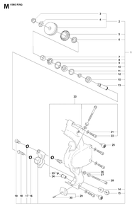 Part Location Diagram of 506352104 Husqvarna SUPPORT ROLLER KIT SLIT MUTTER