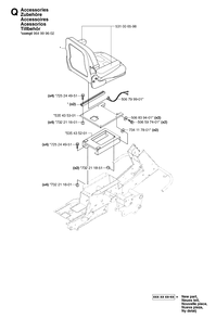 Part Location Diagram of 531006598 Husqvarna Arm Rest Kit