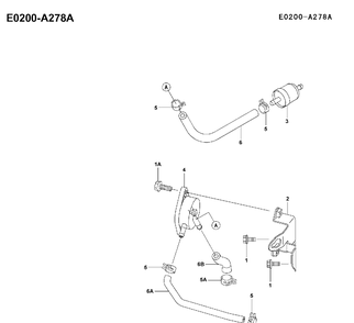 Fuel System Diagram and Parts List for FH641V 2001-03 Husqvarna Engine