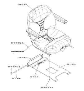 Part Location Diagram of 539110818 Husqvarna SEAT ASM, STANDARD