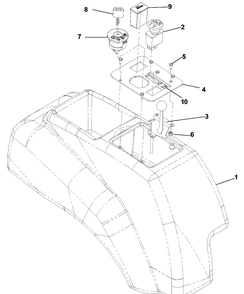 Console Assembly Diagram and Parts List for CZ4817KOA (968999220)(2002-11) Husqvarna Lawn Mower