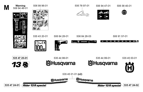 Part Location Diagram of 535472501 Husqvarna Decal