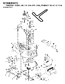 Mower Deck / Cutting Deck Diagram and Parts List for YTH1542D (954567048)(2001-11) Husqvarna Lawn Tractor