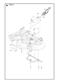 52-Inch/132cm Cutting Deck 4 Diagram and Parts List for C132 (961019501)(2012) Husqvarna Lawn Tractor Accessories