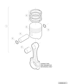 Piston Kit Diagram and Parts List for HUV4421DXP 2006-11 Husqvarna Lawn Tractor