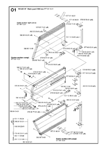 Guards 1600mm Diagram and Parts List for WS482HF (00000001275 - 20134501536)(2012-07) Husqvarna Circular Saw