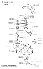 103cm Cutting Deck Diagram and Parts List for PF18 2000-03 Husqvarna Lawn Tractor