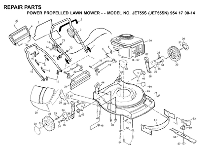 Part Location Diagram of 532168700 Husqvarna Operators Manual