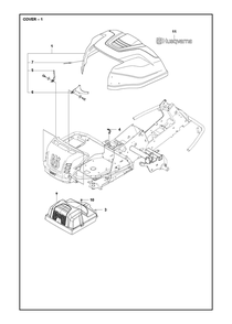 Cover Diagram and Parts List for R216TAWD 2022 Husqvarna Lawn Tractor