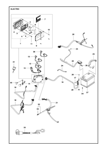 Electrical Diagram and Parts List for P525  Husqvarna Lawn Mower