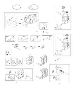 Air Filter Diagram and Parts List for 21R777-0100-B1  Husqvarna Engine
