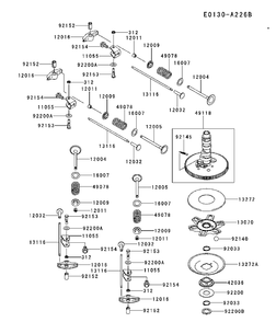 Valve And Camshaft Diagram and Parts List for FX751V-FS00 2017-09 Husqvarna Engine