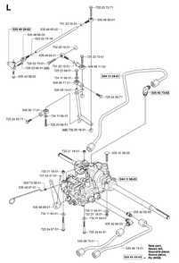 Transmission 2 Diagram and Parts List for R15-V2AWD (965080101)(2006-05) Husqvarna Lawn Tractor