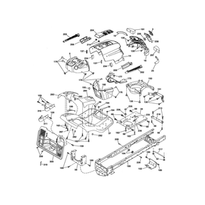 Chassis & Enclosures Diagram and Parts List for 917280020  Husqvarna Lawn Tractor