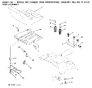 Seat Diagram and Parts List for CTH220TWIN (96061019102)(2007-11) Husqvarna Lawn Tractor