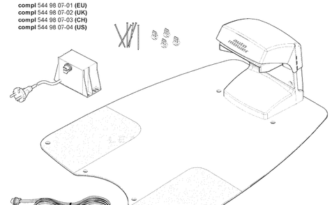 Charging Station (Eu Uk Ch Us) Diagram and Parts List for 220AC 2007-05 Husqvarna Lawn Mower
