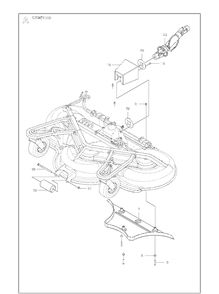 61 Inch/155cm Cutting Deck 4 Diagram and Parts List for C155 (P500-series)(967009701)(2012) Husqvarna Lawn Mower