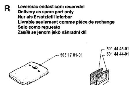 Accessories Diagram and Parts List for 61 19910900001-19933600000 Husqvarna Chainsaw