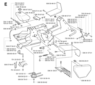 Chassis / Frame 2 Diagram and Parts List for R11 2002-02 Husqvarna Lawn Tractor