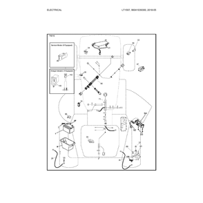 Electrical Diagram and Parts List for 96041039300  Husqvarna Lawn Tractor