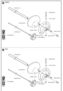 Shaft And Handle Diagram and Parts List for 326HE4 (X-SERIES)(20033100001-20040100000)(2003) Husqvarna Hedge Trimmer