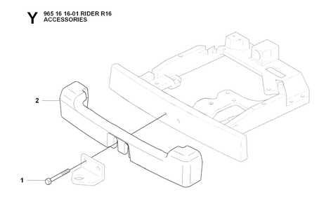 Accessories Diagram and Parts List for R16 (965161601)(2007-06) Husqvarna Lawn Tractor