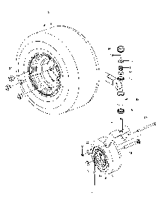 Wheels And Tires Diagram and Parts List for EZ24TCE 966659702-00, 2011-10 Husqvarna Lawn Tractor