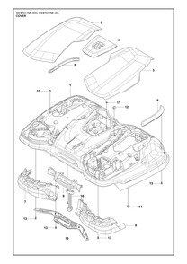 Cover Diagram and Parts List for CEORARZ43M  Husqvarna Lawn Mower