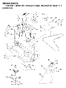 Mower Deck / Cutting Deck Diagram and Parts List for LTH130 (HE13H36F, 954820001)(1998-12) Husqvarna Lawn Tractor