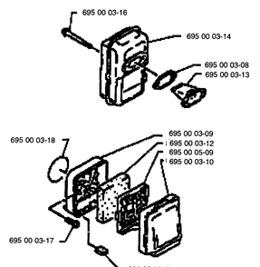 Part Location Diagram of 695000312 Husqvarna ELEMENT AIR FILTER