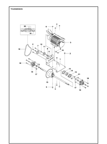 Transmission Diagram and Parts List for 967187001  Husqvarna Lawn Tractor Accessories