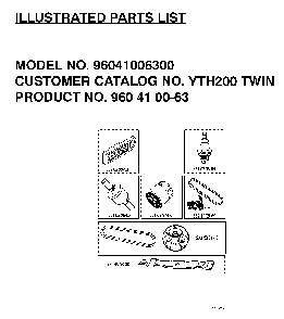 Frequently Used Parts Diagram and Parts List for YTH200TWIN (96041006400)(2007-10) Husqvarna Lawn Tractor