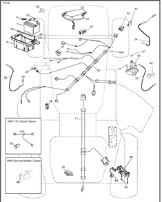 Electrical Diagram and Parts List for YTH2042 (96043010601)(2010-02) Husqvarna Lawn Mower