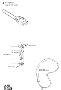 Part Location Diagram of 537183317 Husqvarna Dx Pole Saw Attachment