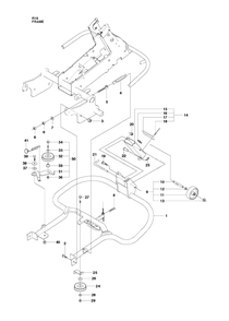 Frame Diagram and Parts List for R16 (965161601)(2010-07) Husqvarna Lawn Tractor
