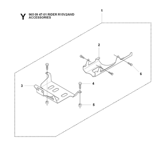Accessories Diagram and Parts List for R15-V2AWD (965094701)(2007-01) Husqvarna Lawn Tractor