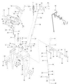 Part Location Diagram of 522823901 Husqvarna HARNESS, UPPER HANDLE