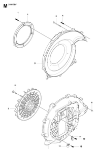 Fan Diagram and Parts List for 350BT  Husqvarna Leaf Blower / Vacuum