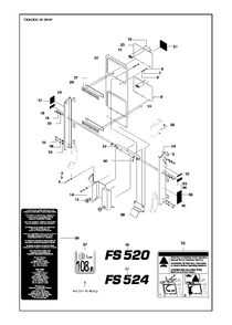 Toolbox Diagram and Parts List for FS520 (FS 524)(2007-08) Husqvarna Circular Saw