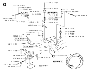 Electrical Diagram and Parts List for R11BIO (953519901)(2004-01) Husqvarna Lawn Tractor
