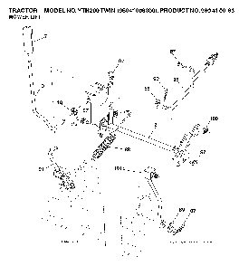 Mower Lift / Deck Lift Diagram and Parts List for YTH200TWIN (96041006400)(2007-10) Husqvarna Lawn Tractor